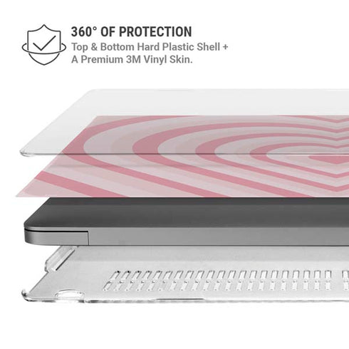 Pink Heart Pattern MacBook Pro 14in (2021-24) Case plus Skin